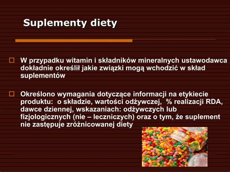 PPT Żywność wzbogacana i suplementy diety PowerPoint Presentation