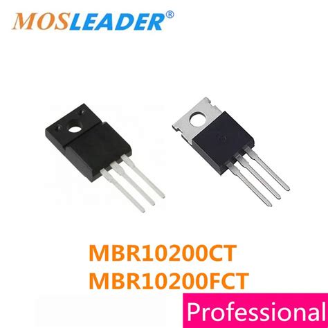 Mosleader 50 ADET MBR10200CT TO220 MBR10200FCT TO220F 10A 200 V DIP