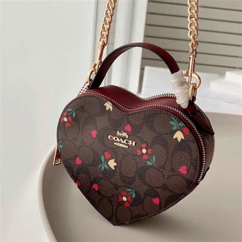 Bolsa Coach Para Dama Corazón C8040 Crossbody 100 Original Meses sin