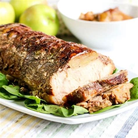 Honey Apple Slow Cooker Pork Loin Recipe Bake Me Some Sugar