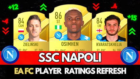 Ea Fc Biggest Ssc Napoli Rating Upgrades Fifa Ft