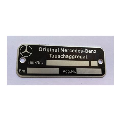 Original Mercedes-Benz Id plate