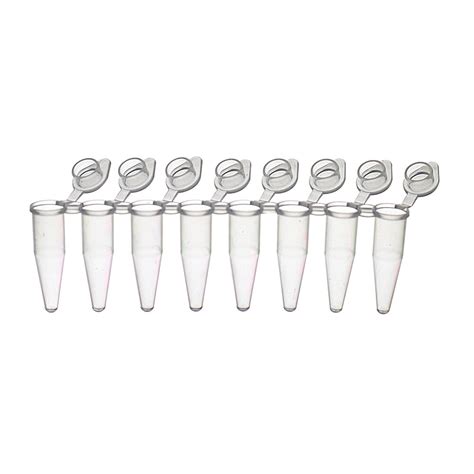 Ml Pcr Strip Tubes Individual Caps Optically Clear Flat