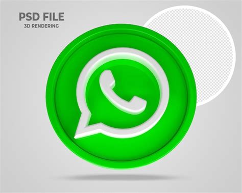 Estilo De Renderiza O D Do Logotipo Do Whatsapp Psd Premium