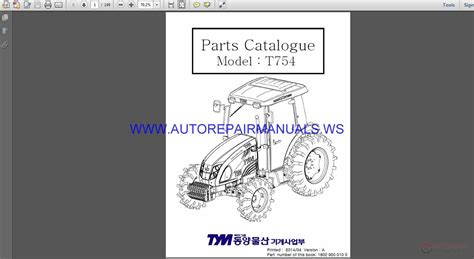 Tym T For Tractors Parts Catalogue Auto Repair Manual Forum