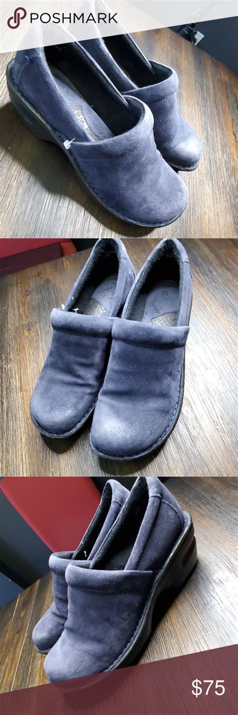 B O C Women S Peggy Blue Suede Clog 7m Suede Clogs Clogs Genuine Suede