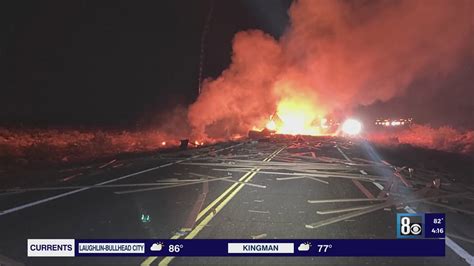 Fiery Semi Truck Crash Involving Lithium Batteries Closes Us 95