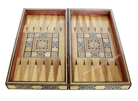 Inlaid Backgammon Board Game From Badia Design Inc
