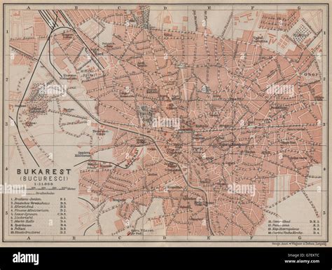 Mapa de la ciudad de bucarest fotografías e imágenes de alta resolución