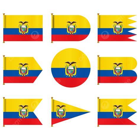 Conjunto De Dise O De Banderas De Ecuador Descarga Gratuita Vector Png