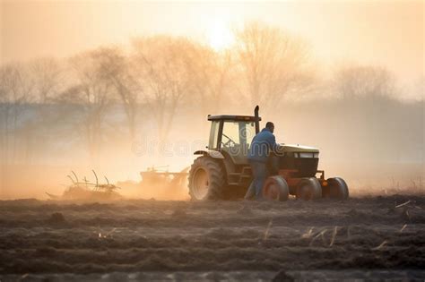 Land Agricultural Field Farming Machine Farmer Tractor Plowing ...