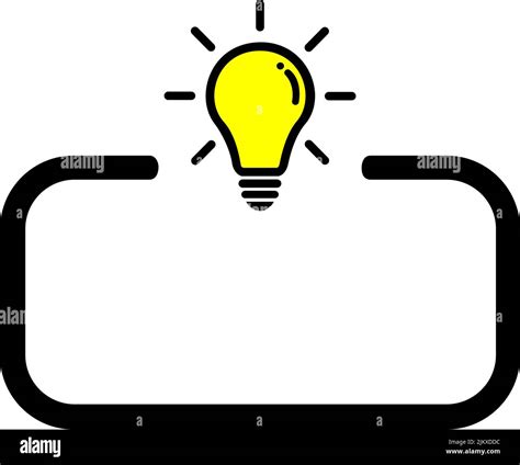 Yellow And Black Light Bulb Idea Concept Icon Stock Vector Image And Art