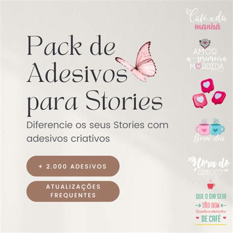 Pack Stickers Figurinhas Adesivos PNG para Stories Élea Hotmart