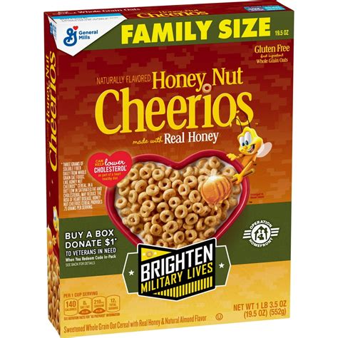 Honey Nut Cheerios Gluten Free Breakfast Cereal 19 5 Oz