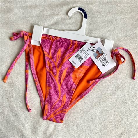 Liberty Justice Swim Liberty Justice Sidetie Adjustable Coverage Cheeky Bikini Bottom Size