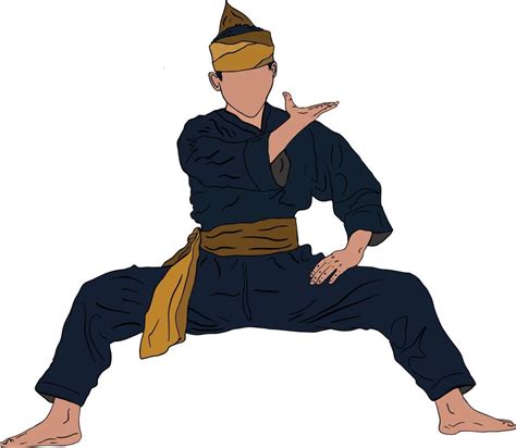 Pencak Silat Illustration Vector Illustration Vector Art Vector