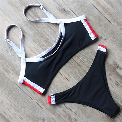 Micro Bikinis Women Swimsuit Sexy Push Up Swimwear Women Solid Thongs