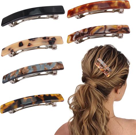 Amazon Goody Classics Rounded Hair Barrette Black Tortoise