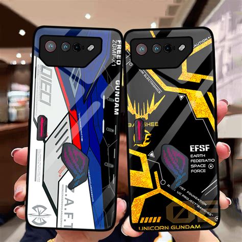 For Asus Rog Phone 7 Case Rog7 Protector Tempered Glass Phone Back Cover For Asus Rog 7 Fundas