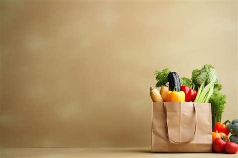 Bolsas De Comestibles Llenas De Mercanc As Vegetales Y Frutas Para