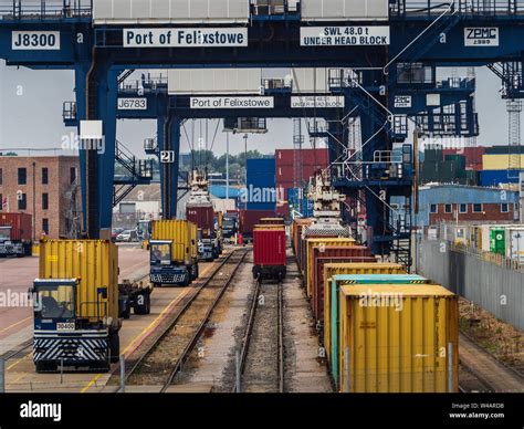 Rail Freight Terminal Railway Container Freight Handling At The Port