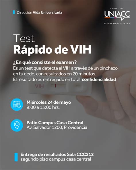 Operativo De Testeo Rápido De Vih En Uniacc Uniacc Bienvenidos A Crear