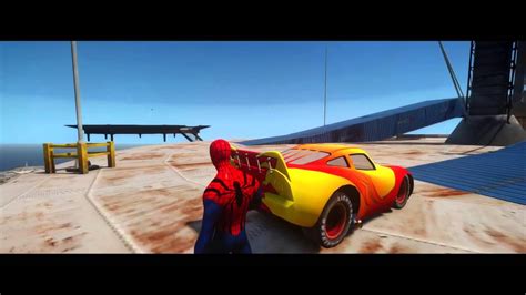 Disney Pixar Cars Spiderman Lightning Mcqueen Colors Youtube