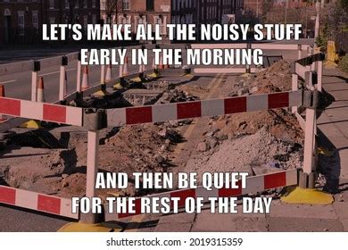 Construction Works Noise Funny Meme Social Stock Photo 2019315359 ...