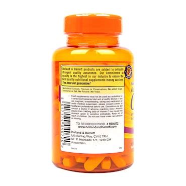 Holland Barrett Timed Release Vitamin C With Rose Hips Caplets 1000mg