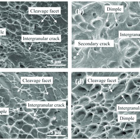 Tensile Fracture Morphologies Of The Alloys At Different Conditions