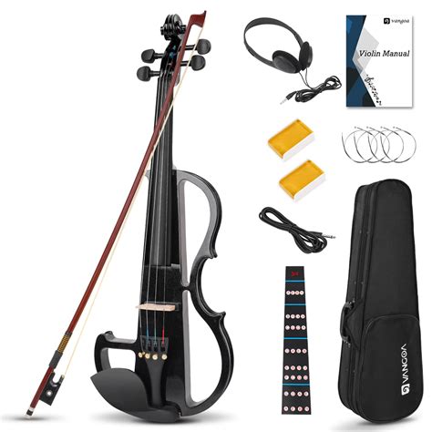 Buy Vangoa Electric Violin 34 Silent Violin Full Set Black Electric