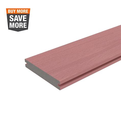 NewTechWood 1 In X 6 In X 8 Ft Seoul Pink Solid With Groove