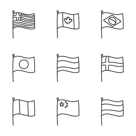 Black And White Country Flags 11675948 Vector Art at Vecteezy