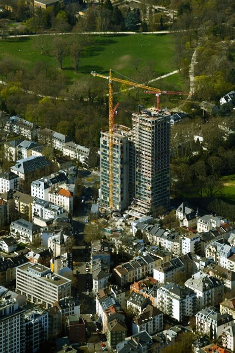 Luftaufnahme Frankfurt Am Main Umbau Und Sanierung Des Hochhaus