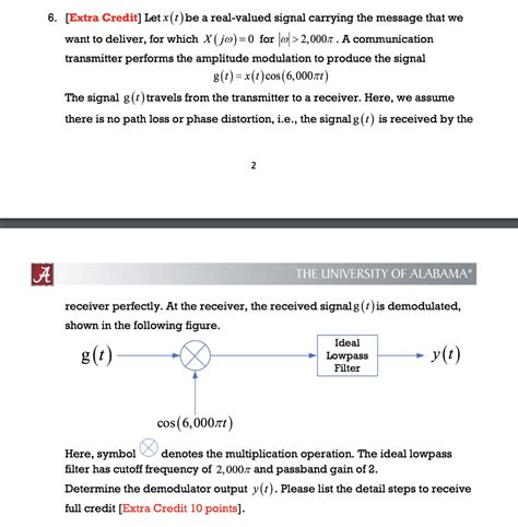 Solved Extra Credit Let X T Be A Real Valued Signal Chegg