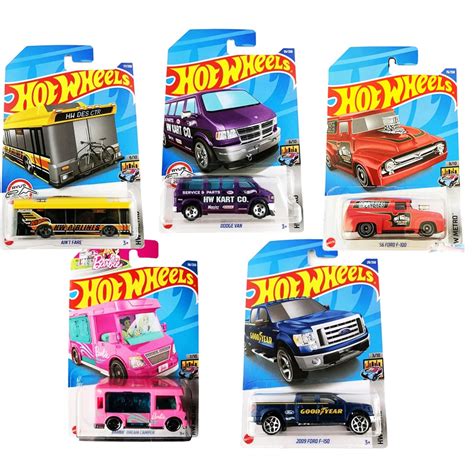 Coleção Hot Wheels Kit 5 Carrinhos hw Metro C4982 Escala 164 Submarino