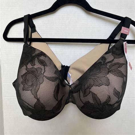 Cacique Modern Collection Invisible Backsmoother Balconette Bra Black Lace 40dd Ebay