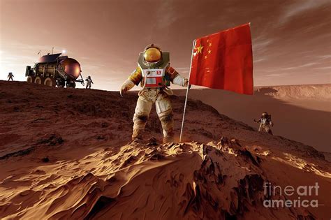 Chinese Astronaut On Mars By Detlev Van Ravenswaay Science Photo Library