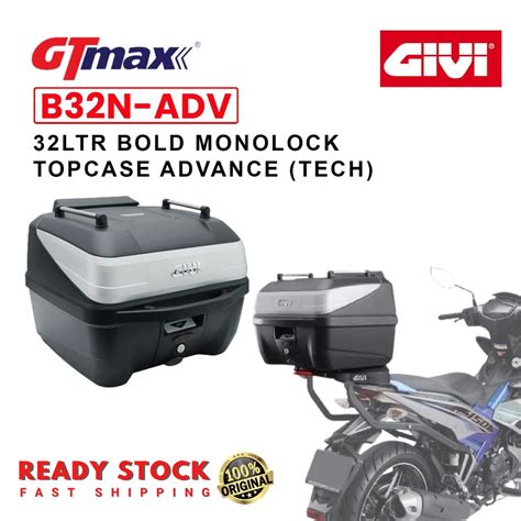 Kotak Box Givi Monolock Top Case Advance Bold B B N Adv Silver