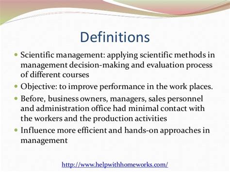 Advantages And Disadvantages Of Scientific Management