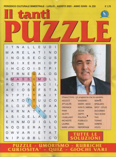 Il Tanti Puzzle N 233 Bimestrale Luglio Agosto 2023 Italiano