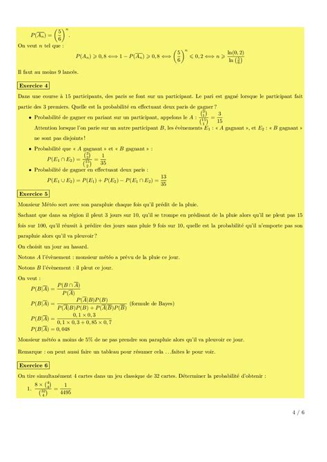 Probabilités Exercices Corrigés Alloschool