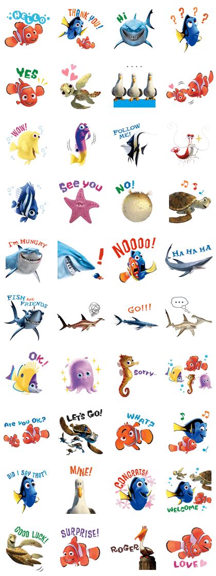 Finding Nemo LINE WhatsApp Sticker GIF PNG