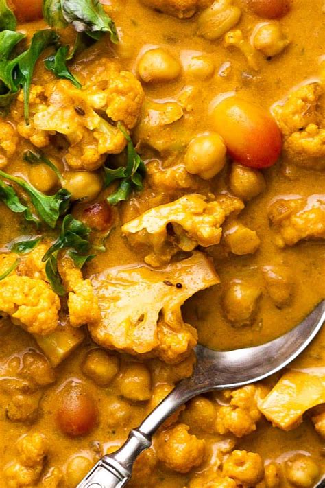 Cauliflower Chickpea Coconut Curry Vegan And Gluten Free