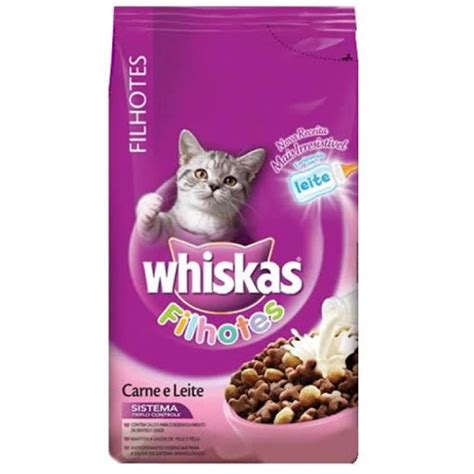 Ração Whiskas para Gatos Filhotes sabor Carne e Leite 1kg Submarino