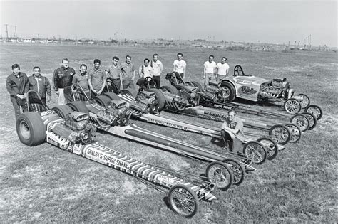 Vintage Drag Racing Dragsters And An Altered Drag Racing Cars Drag