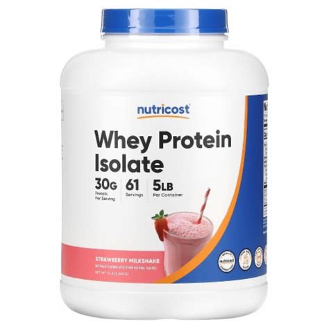 Nutricost Whey Protein Isolate Strawberry Milkshake 5 Lb 2 268 G 5 Lb Ralphs