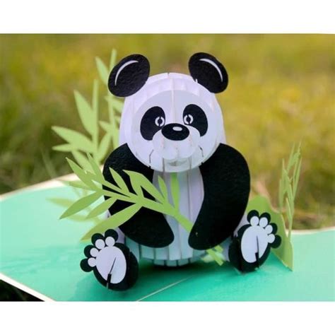 Cutpopup Carte D Anniversaire Pop Up En Forme De Panda Pour Enfants