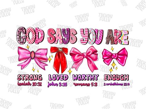 God Says I Am Coquette Png Pink Bow Png Sublimation Design Digital