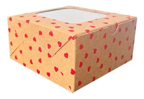 Caja Para Galletas Ventana De Acetato Corazones Pzs En Venta En